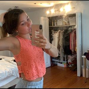 Abercrombie & Fitch Coral Crop Top